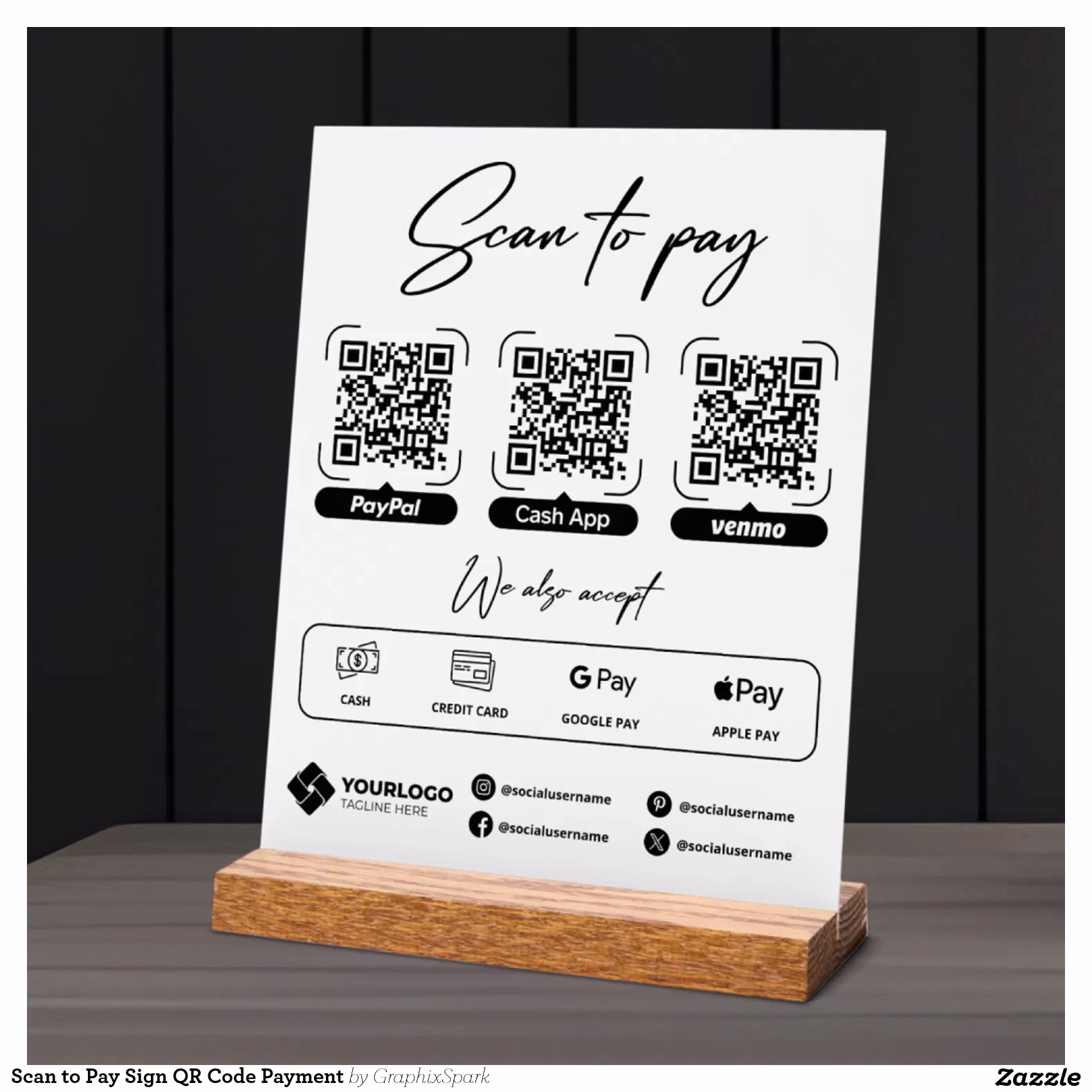 Scan to Pay Sign QR Code Payment