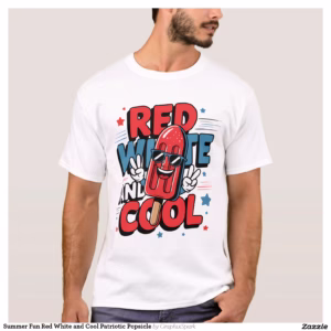 Summer Fun Red White and Cool Patriotic Popsicle T-Shirt