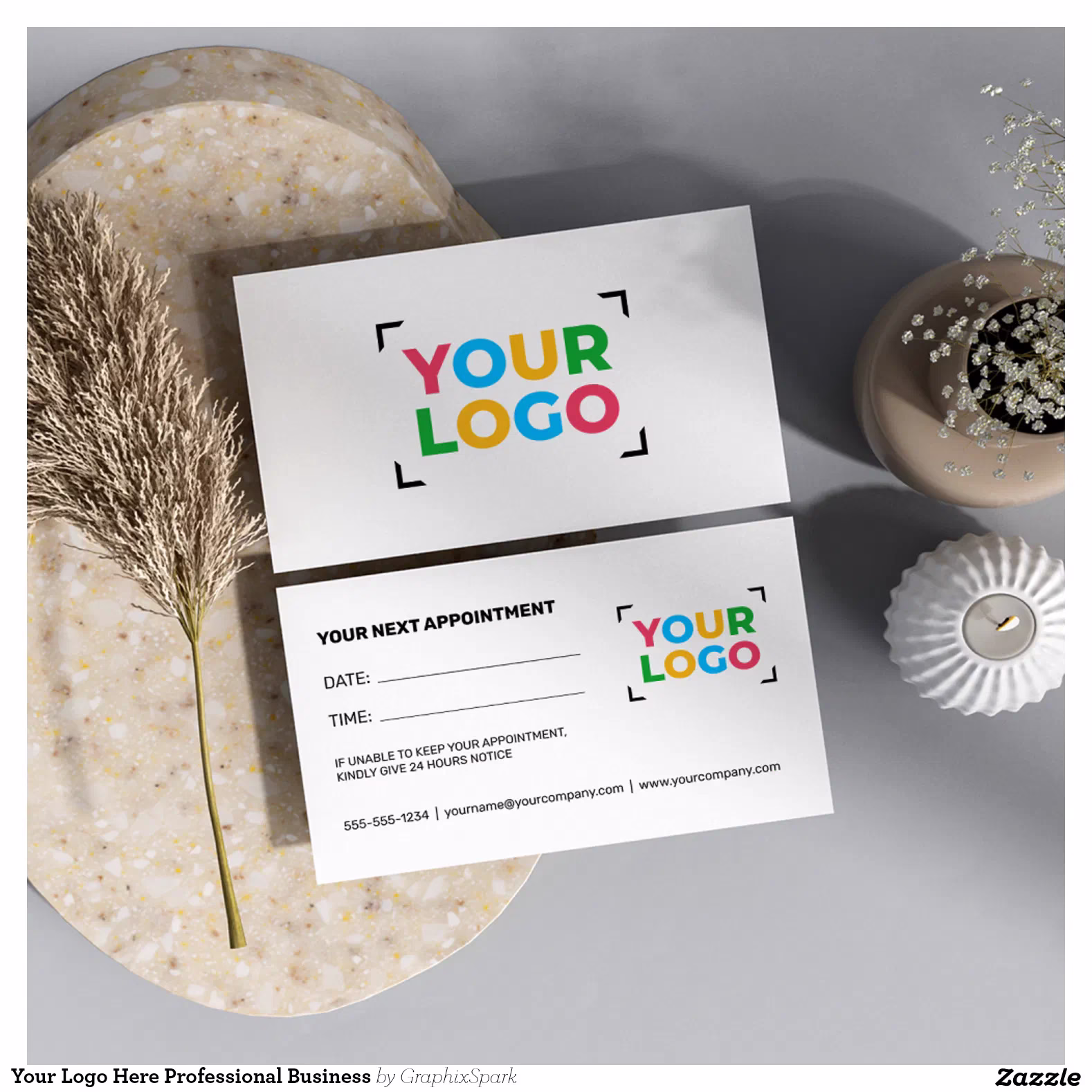 Your Logo Here Professional Business Appointment Card