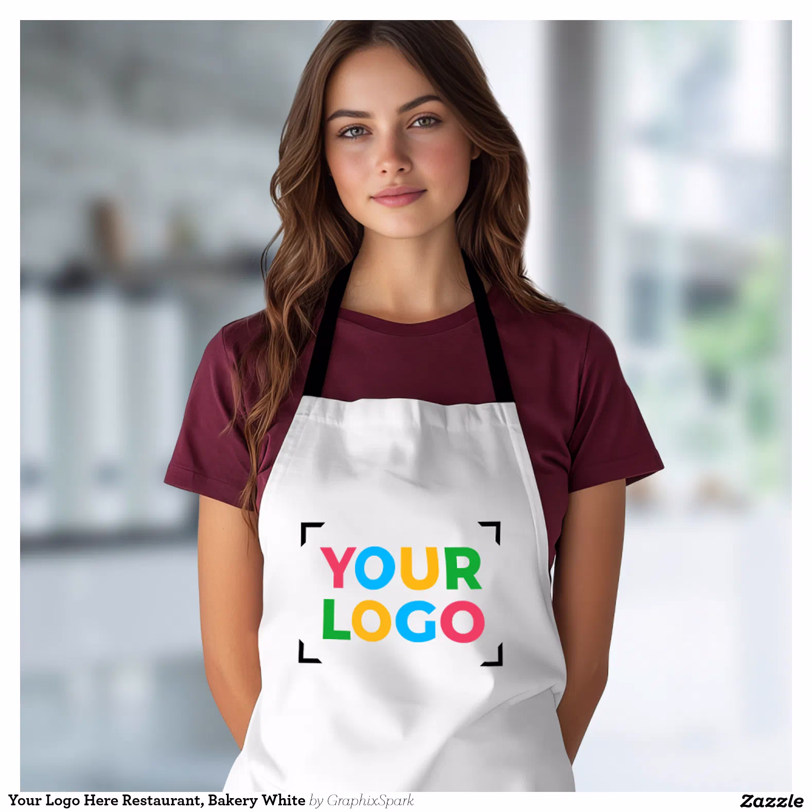 Your Logo Here Restaurant, Bakery White Apron